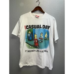 Vintage Dilbert Casual Day Shirt Dilbert Softwear Media USA Made 90s Tee Medium